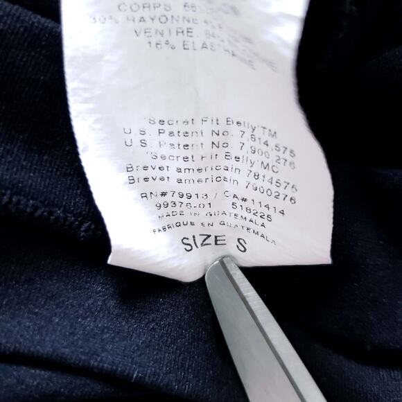 Black Motherhood Maternity Work Pants Slacks Small Front Pockets Trousers Solid - Picture 6 of 6